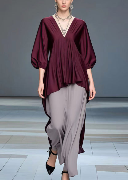 Mulberry Low High Design Silk Shirt Bracelet Sleeve