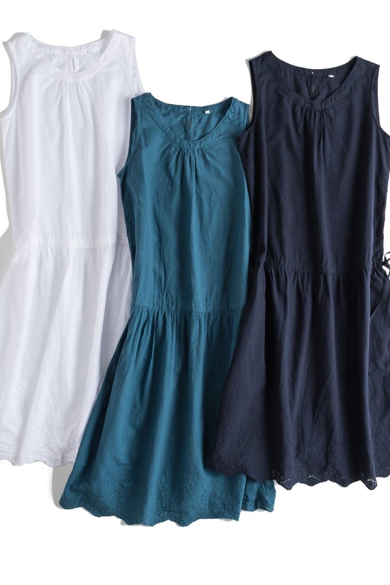 Drawing Cotton Sundresses Summer Cool Clothes