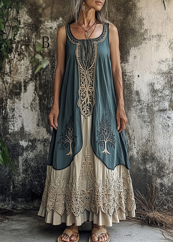 New Lace Patchwork Versatile Dress Sleeveless
