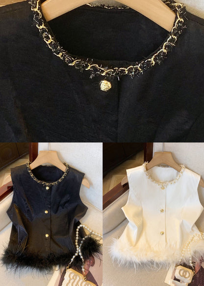 Modern Apricot O-neck Button Waistcoat Fall