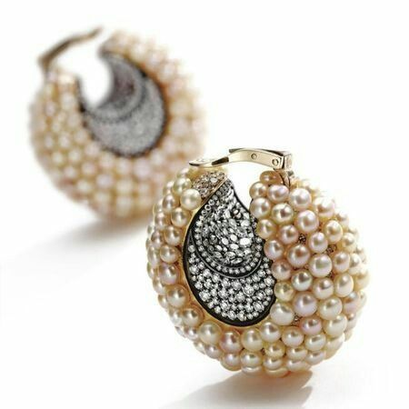 Pearl Basket Earrings
