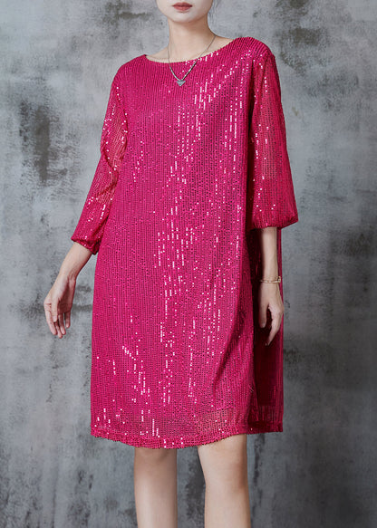 Diy Rose Sequins Tie Waist Tulle Day Dress Fall