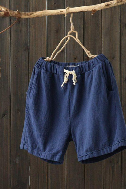 Summer Linen Loose Cord Shorts