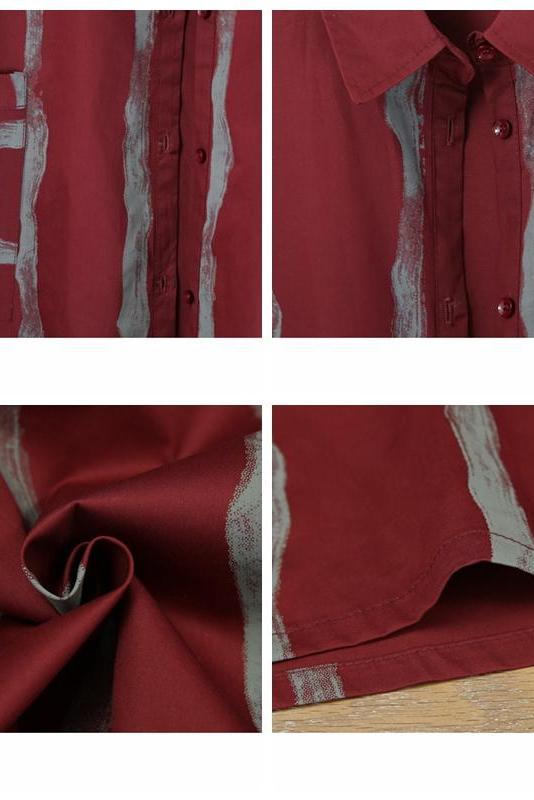 Striped Loose Chiffon Shirt Blouse