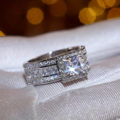 Zirconia Square Ring