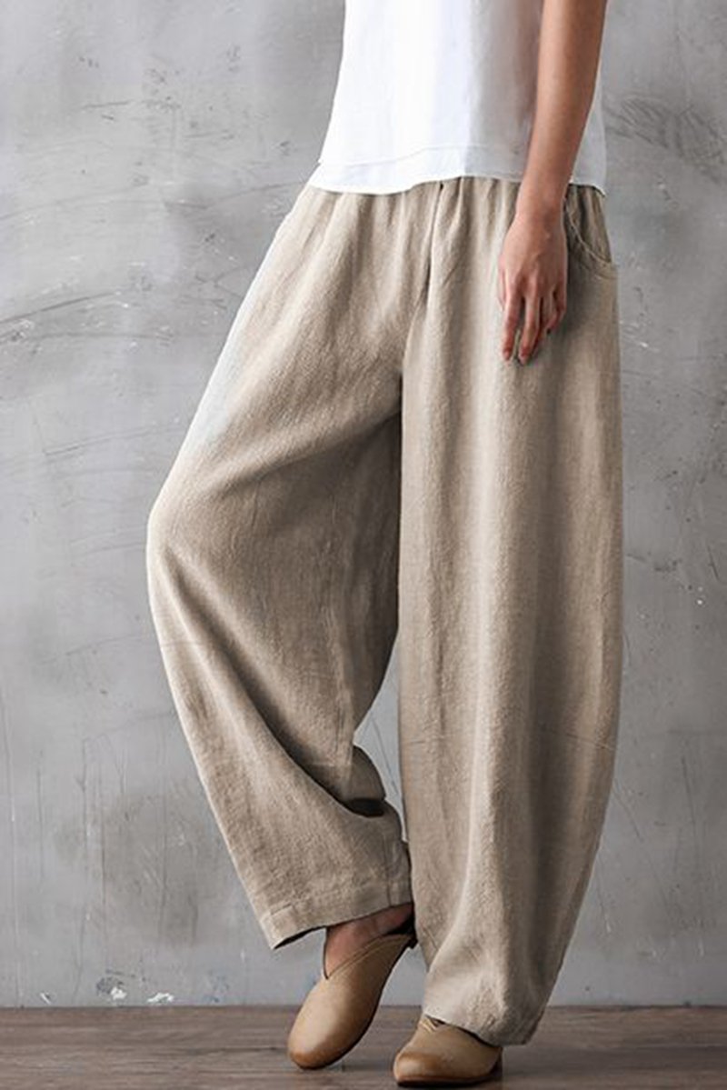 Summer Loose Cotton Linen Pants Trousers