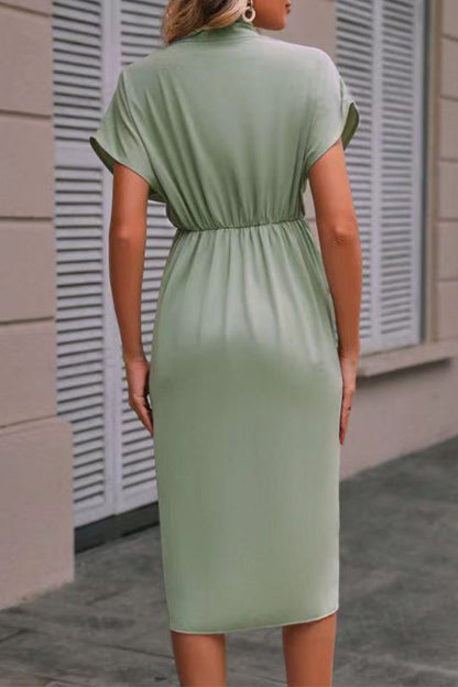 Fold V Neck a Line Dresses