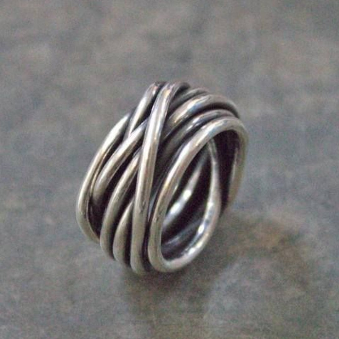 Silver Plated Layered Ring