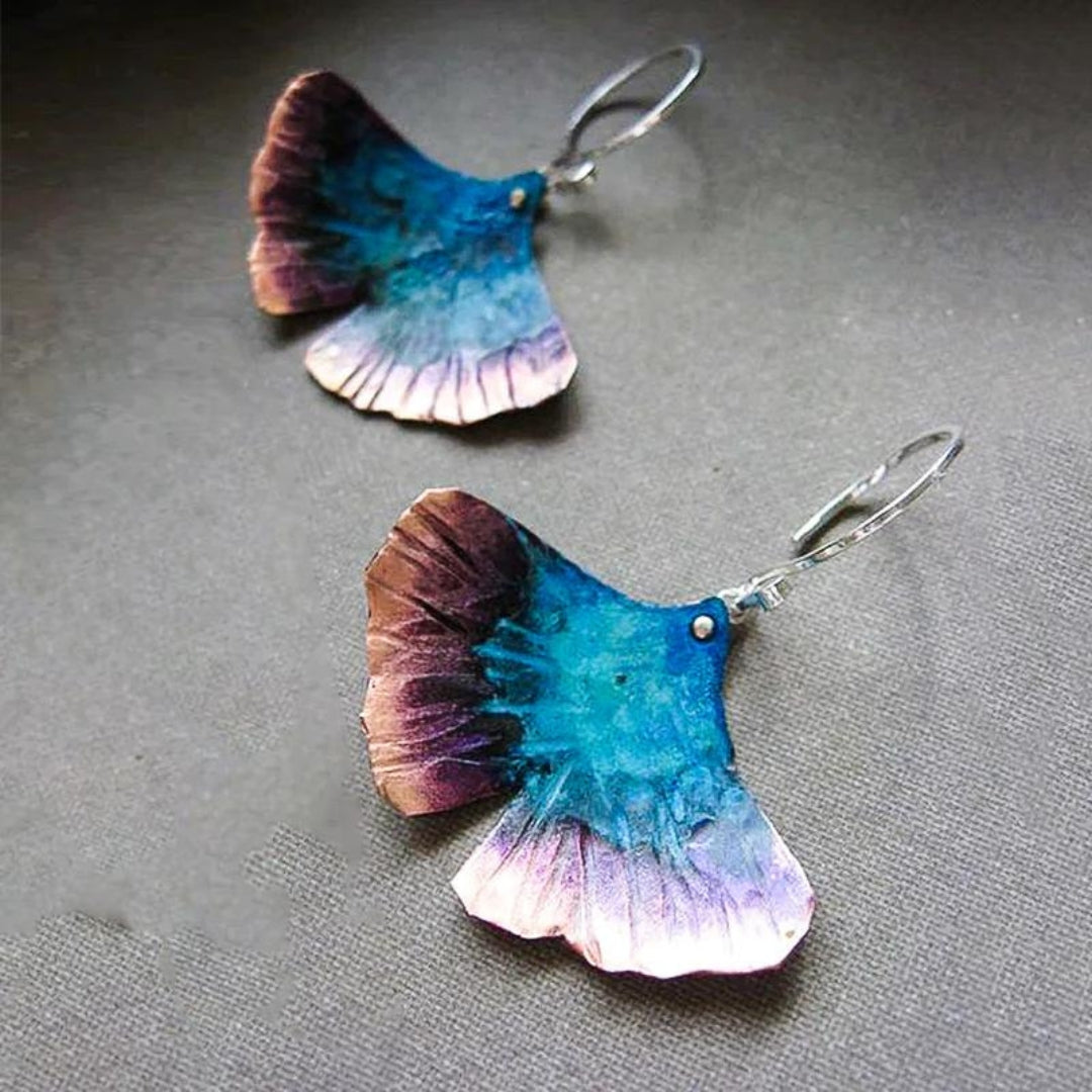 Blue Butterfly Earrings in Sterling Silver