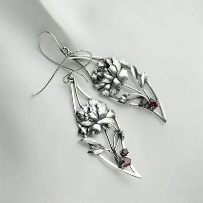 Earrings With Crystals in Sterling Silver