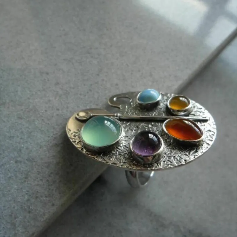 Colorful Painting Palette Ring