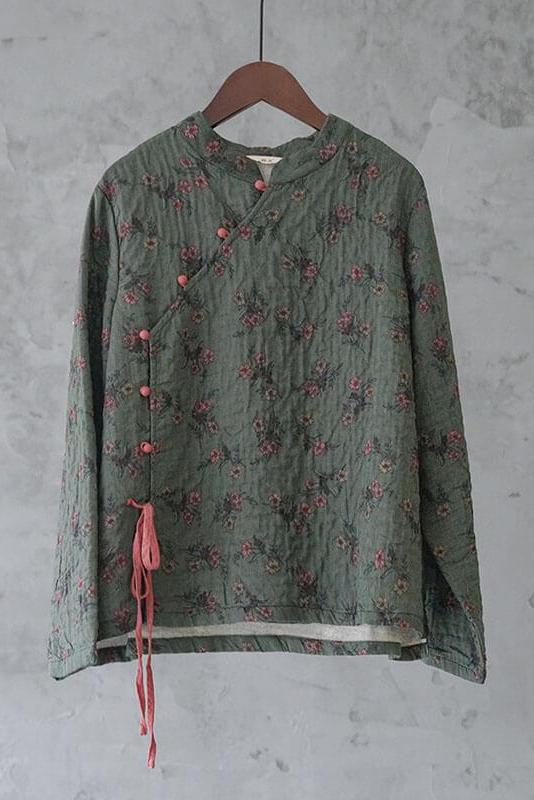 Limited Stock- 100% Cotton Retro Lace-up Sweatshirt
