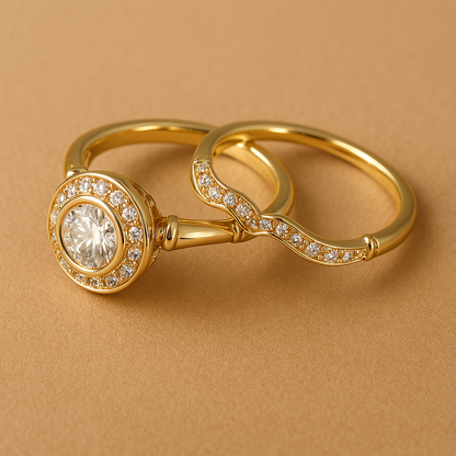 Gold & Zirconia Ring Pack