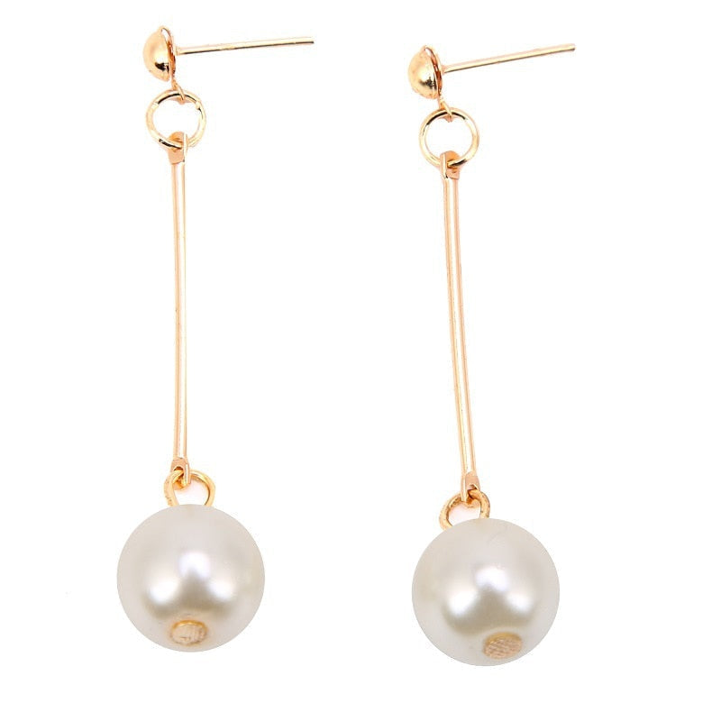 Dangling Earrings With Special Hand-plaid Pearls