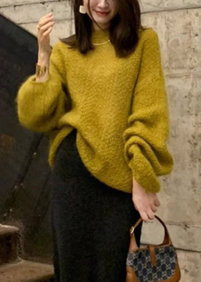 Ginger O-neck Cotton Knit Sweater Spring