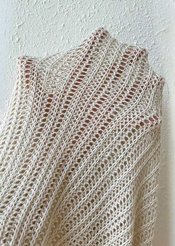 Summer New Beach Hollow Out Off the Shoulder Knitted Cover Up