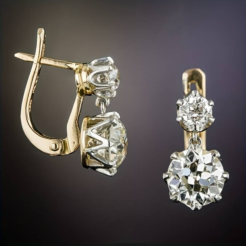 Gold & Zirconia Earrings
