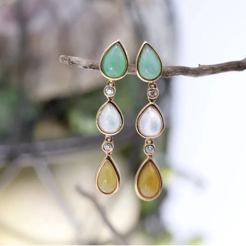 Nature Stone Dangling Earrings