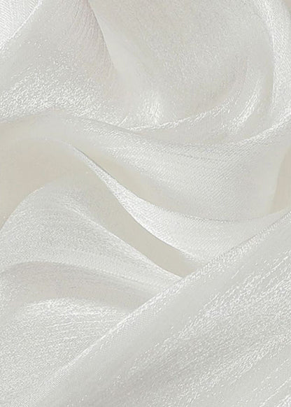 Simple White Wrinkled Chiffon Skirt Summer