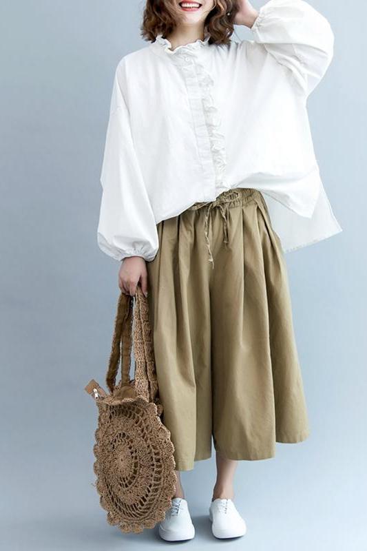 Cotton Shirt Fall Tops