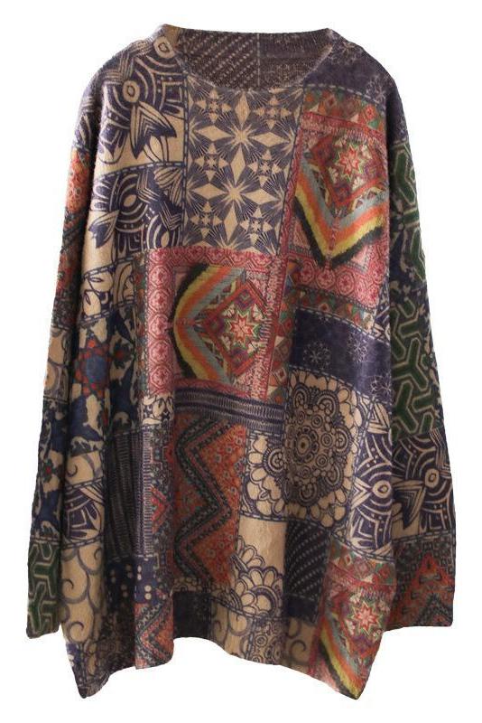 Colored Printed Soft Comfortable Warm Sweater