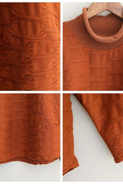 Half High Neck Fleece Loose Tops for Autumn