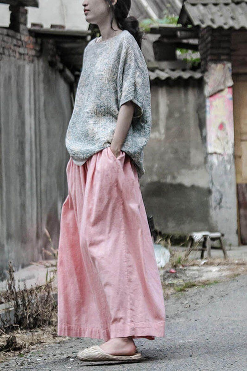 Original Designer Loose Long Cotton Linen Pants Outfits
