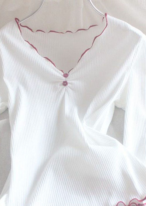 Red Ruffled Long Sleeve Loose Fitting Workout Tops