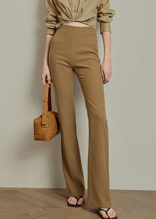 Slim Fit Khaki High Waist Spandex Pants Summer