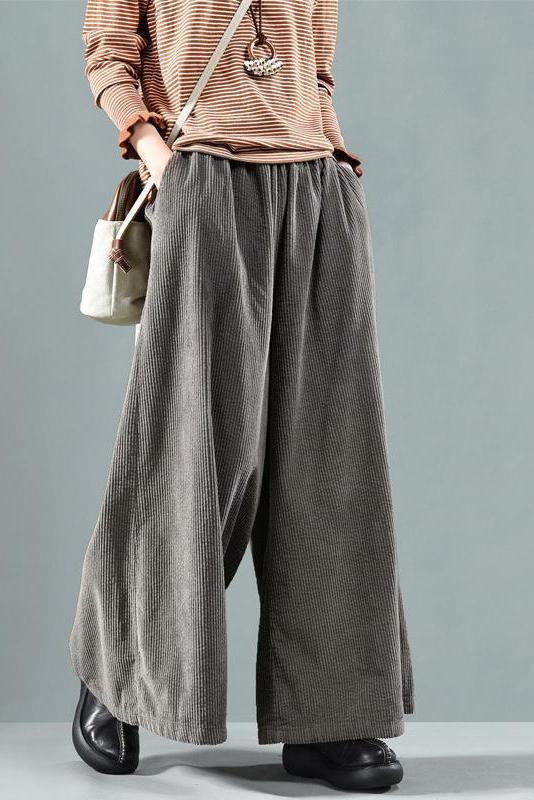 Limited Stock- Retro Pure Color Autumn Corduroy Pants