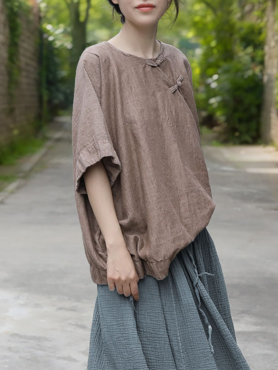 Summer Buckle Ramie Shirt