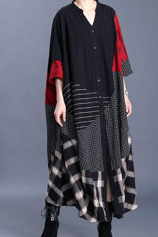 Limited Stock- Irregular Stitching V-neck Loose Trench Coat