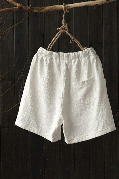 Summer Linen Loose Cord Shorts
