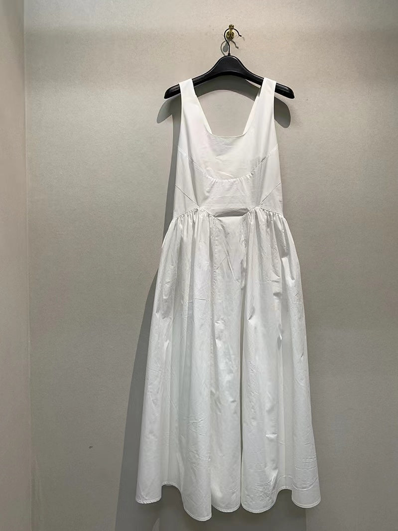 Strappy A-line White Dress