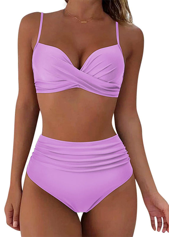 Green Cinched Top and Panty Swimwear Set