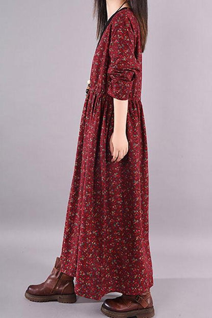 Limited Stock- Spring Autumn V-neck Dress
