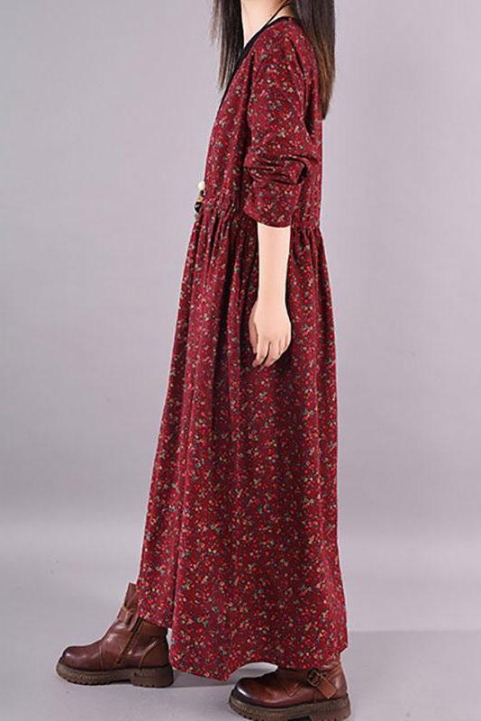 Limited Stock- Spring Autumn V-neck Dress