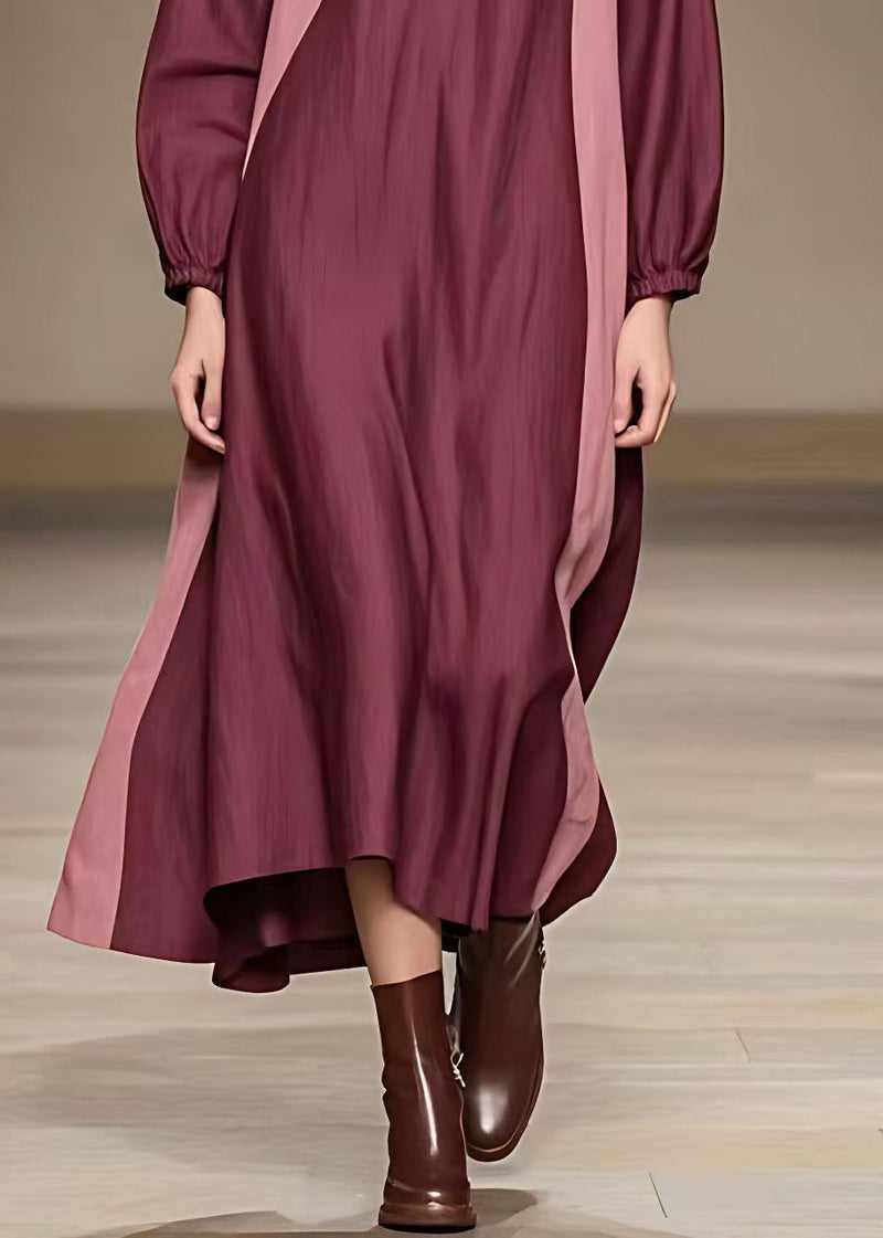 Rust Turtle Neck Holiday Maxi Dress Fall