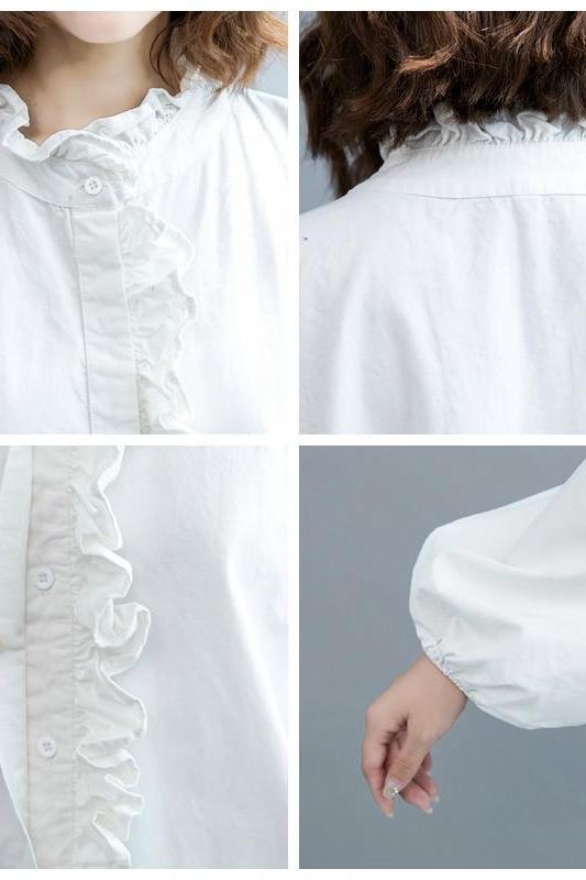 Cotton Shirt Fall Tops
