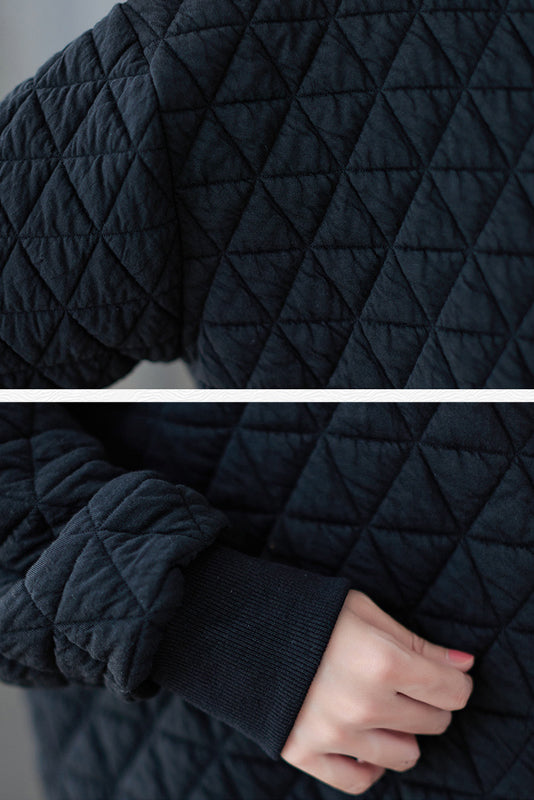 Khaki V Neck Daisythick Short Coats