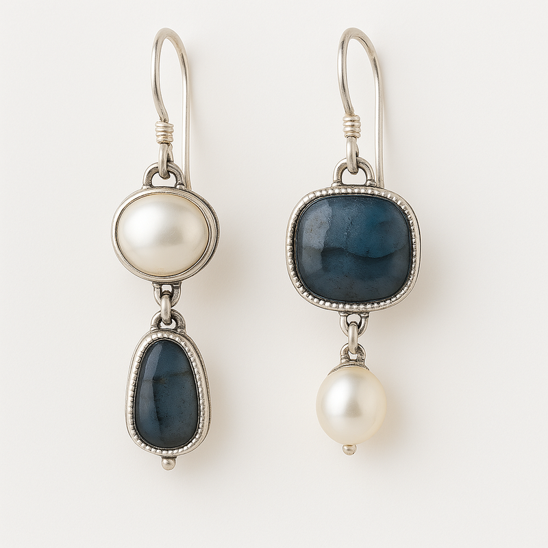 Natural Blue Stone Earrings