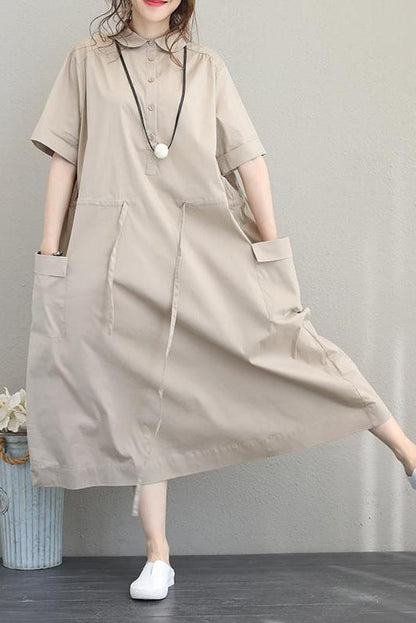 Summer Design Cotton Dresses Loose Clothes
