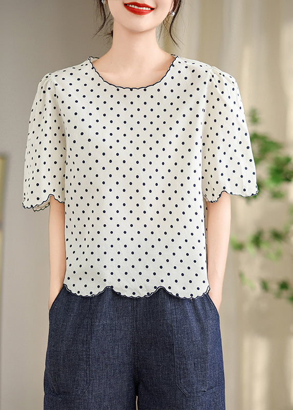 Black O-neck Print Shirts Summer