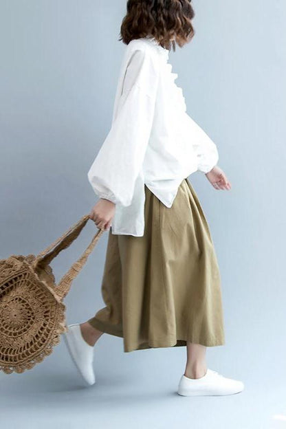Cotton Shirt Fall Tops