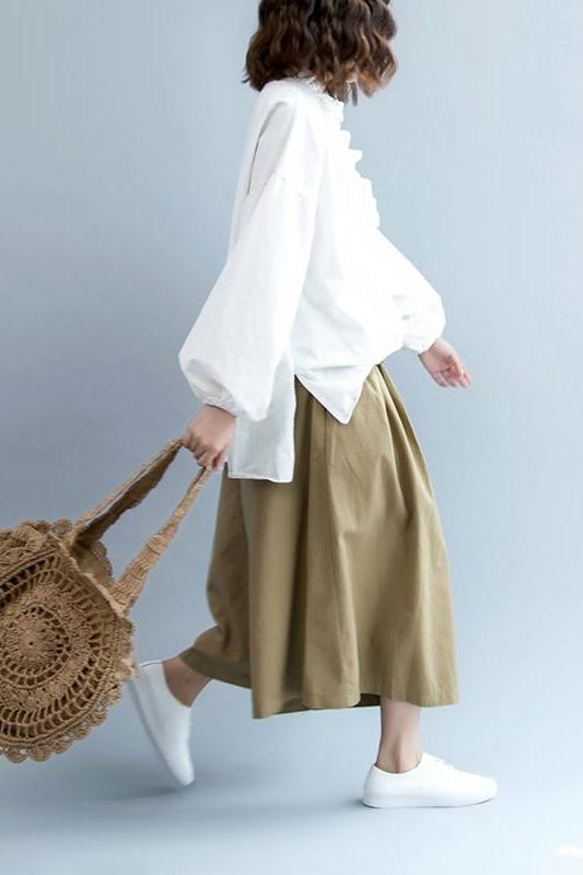 Cotton Shirt Fall Tops