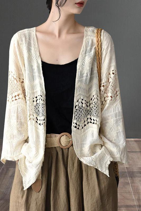Cotton Hollow Cardigan