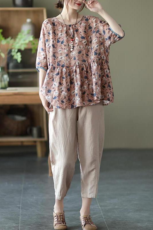 Chiffon Lace-up T-shirt