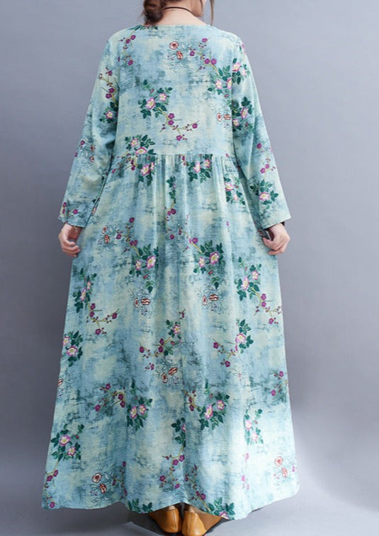Retro Printed Dress Summer
