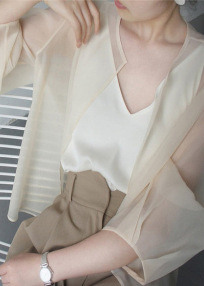 Apricot Organza Upf 50+ Cardigans Summer