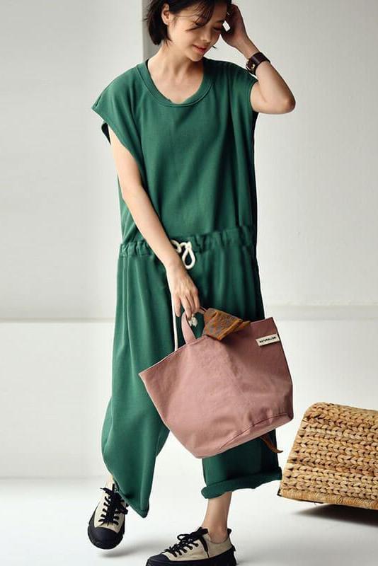 Limited Stock- 100% Cotton Cinched Jumpsuits